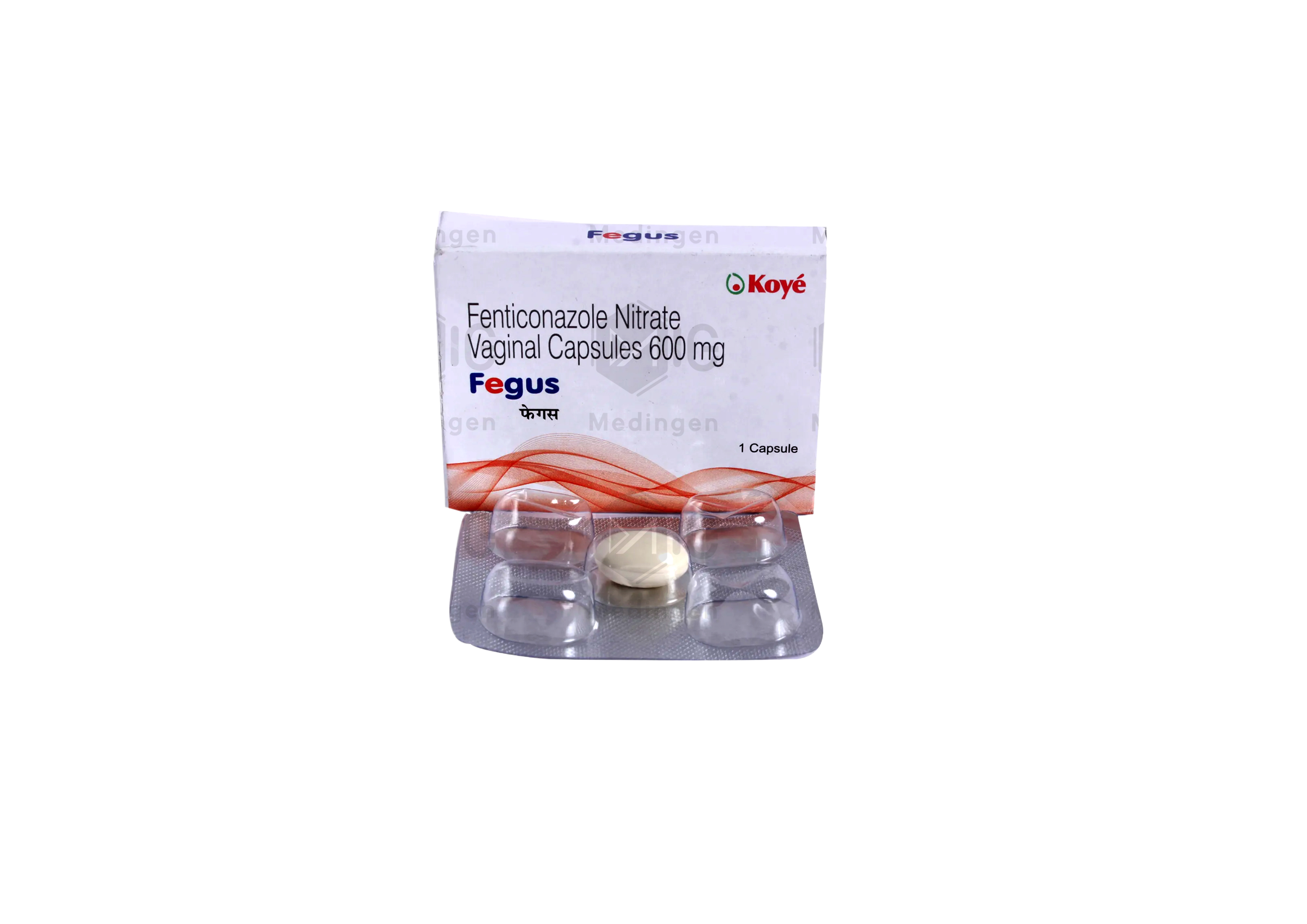 FEGUS 600MG VAGINAL CAPSULES 1'S